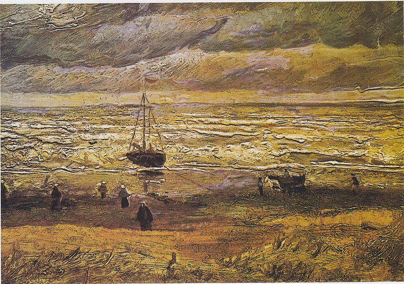 Vincent Van Gogh Scheveningen beach in stormy weather Norge oil painting art